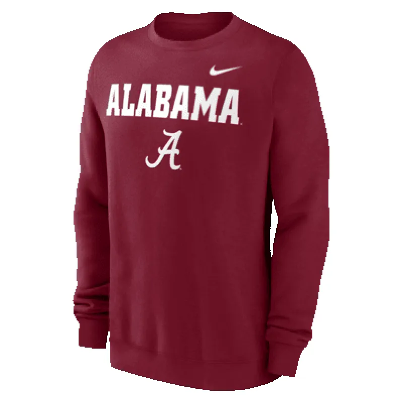 Alabama Crimson Tide Primetime Primary Stack Men's Nike College Pullover Crew sold by Nike