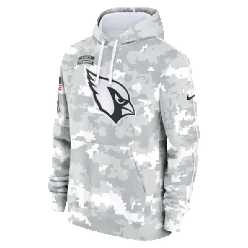 Arizona Cardinals Salute to Service Primary Edge Club Men's Nike NFL Pullover Hoodie sold by Nike