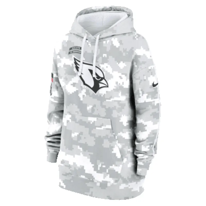 Arizona Cardinals Salute to Service Primary Edge Club Women's Nike NFL Pullover Hoodie sold by Nike