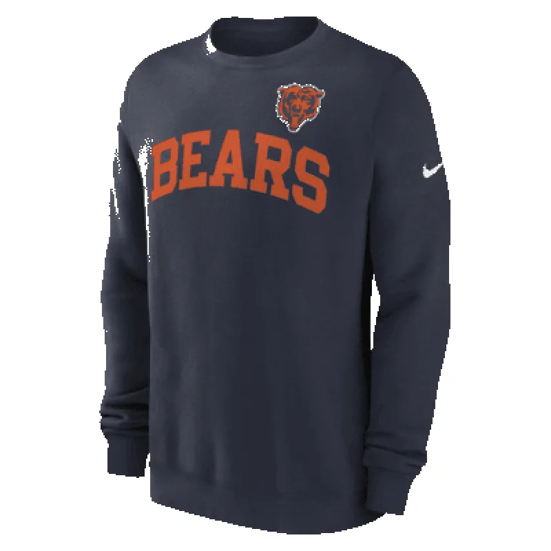 Chicago Bears Club Men's Nike NFL Pullover Crew made by Nike