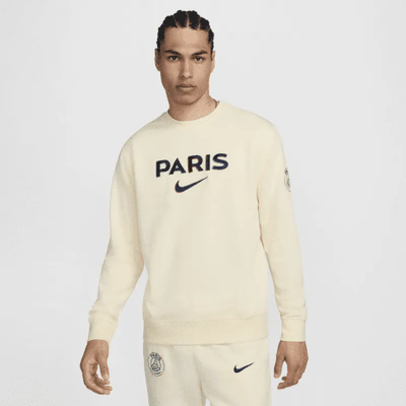 Paris Saint-Germain Club Men's Nike Soccer French Terry Crew-Neck Sweatshirt made by Nike
