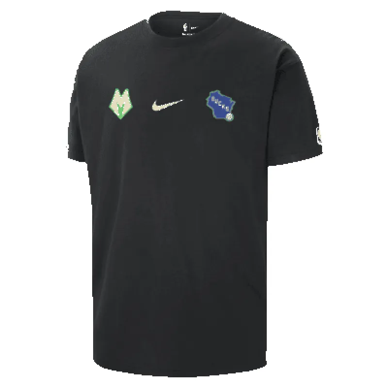 Milwaukee Bucks 2023/24 City Edition Men's Nike NBA Courtside Max90 T-Shirt sold by Nike