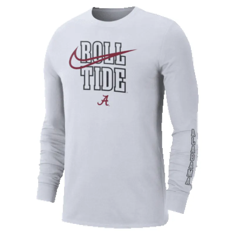 Alabama Back 2 School Men's Nike College Crew-Neck Long-Sleeve T-Shirt sold by Nike