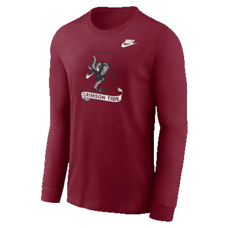 Alabama Crimson Tide Legacy Primary Logo Men's Nike College Long-Sleeve T-Shirt sold by Nike