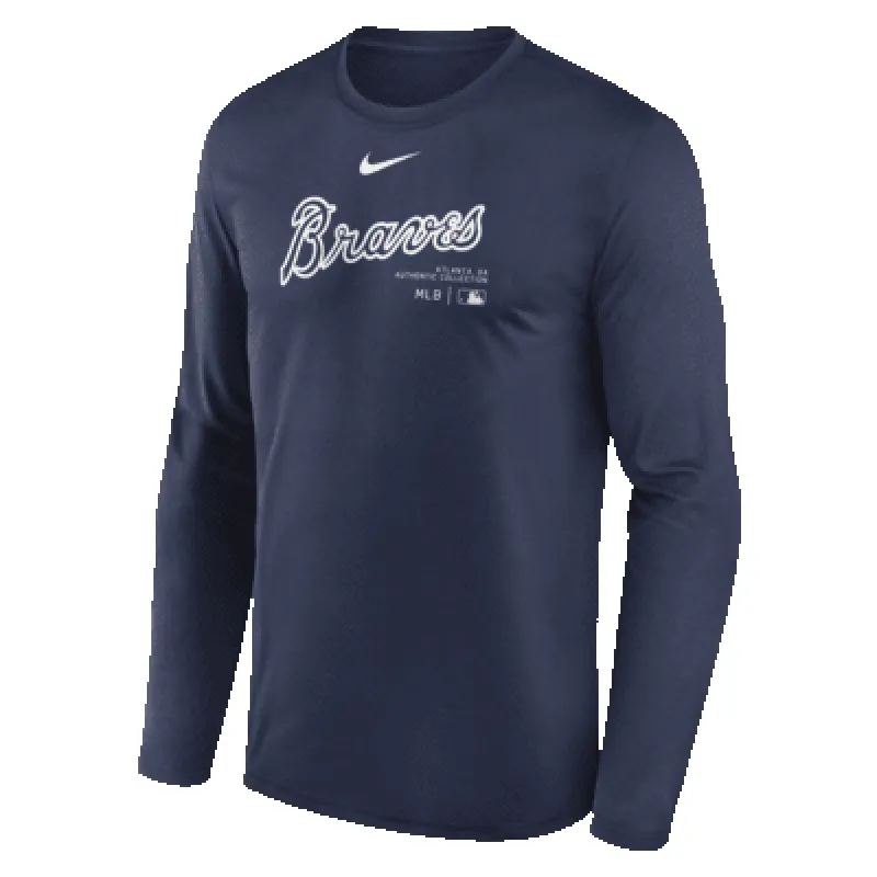 Atlanta Braves Authentic Collection Practice Men's Nike Dri-FIT MLB Long-Sleeve T-Shirt sold by Nike