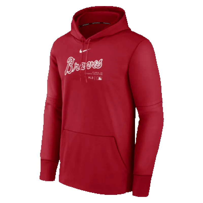 Atlanta Braves Authentic Collection Practice Men's Nike Therma MLB Pullover Hoodie sold by Nike