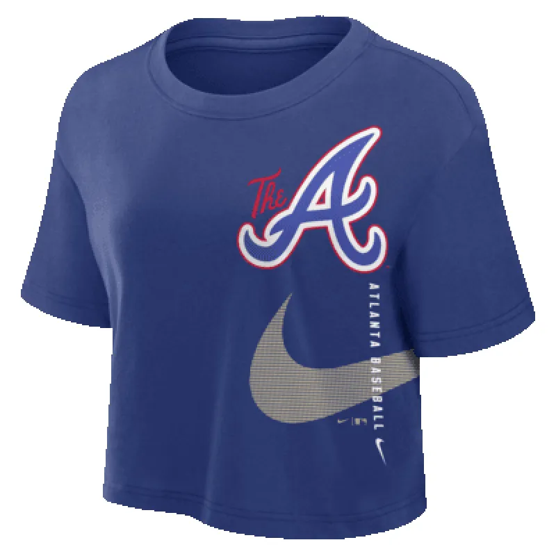 Atlanta Braves City Connect Women's Nike Dri-FIT MLB Cropped T-Shirt sold by Nike