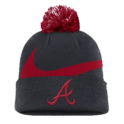 Atlanta Braves Peak Men's Nike MLB Cuffed Pom Beanie sold by Nike