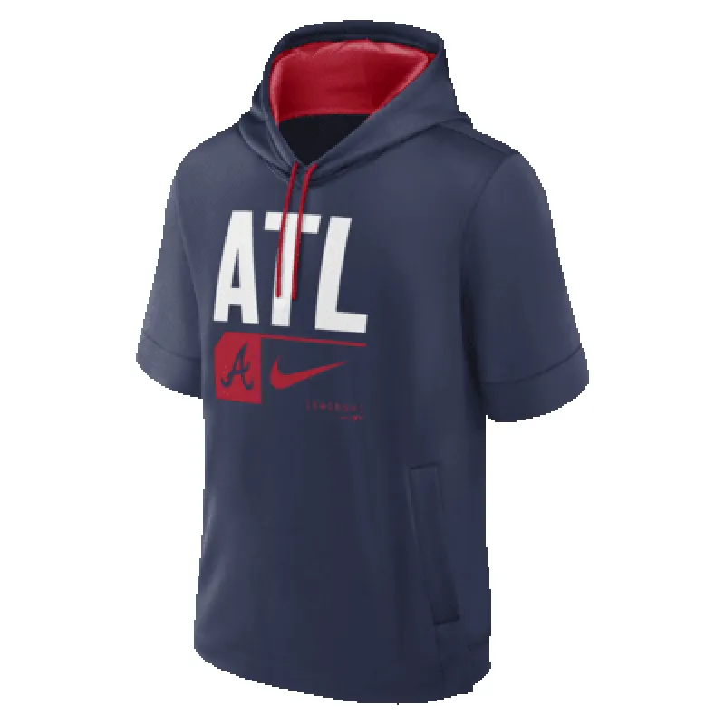 Atlanta Braves Tri Code Lockup Men's Nike MLB Short-Sleeve Pullover Hoodie sold by Nike