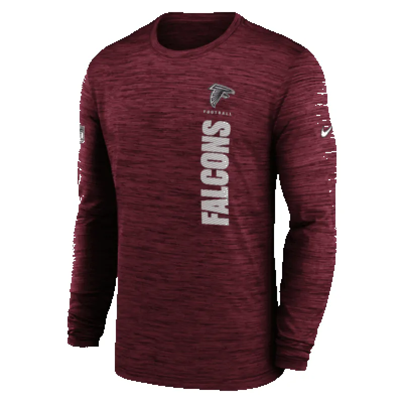Atlanta Falcons Sideline Velocity Men's Nike Dri-FIT NFL Long-Sleeve T-Shirt sold by Nike