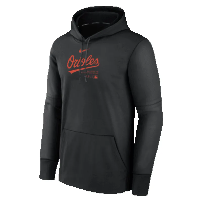 Baltimore Orioles Authentic Collection Practice Men's Nike Therma MLB Pullover Hoodie sold by Nike