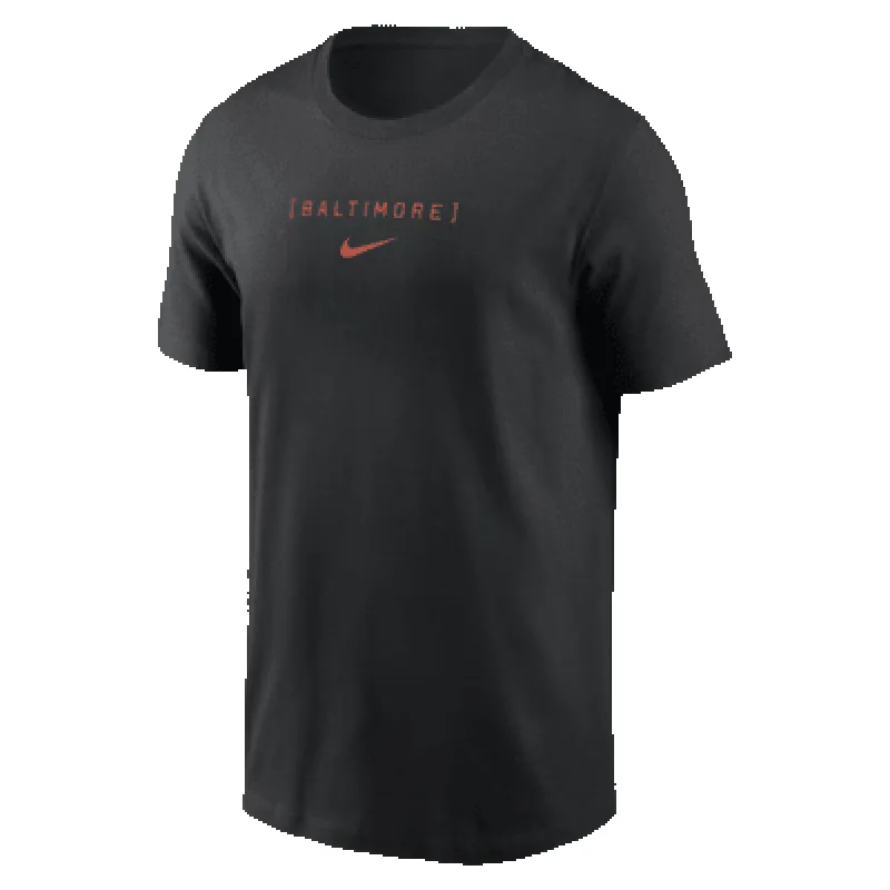 Baltimore Orioles Large Logo Back Stack Men's Nike MLB T-Shirt sold by Nike