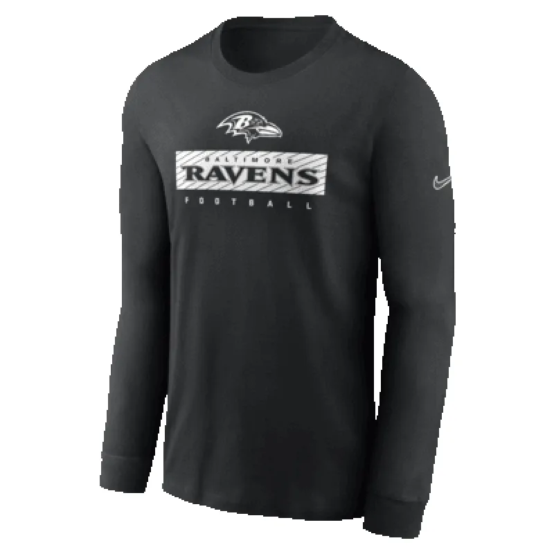 Baltimore Ravens Sideline Team Issue Men's Nike Dri-FIT NFL Long-Sleeve T-Shirt sold by Nike