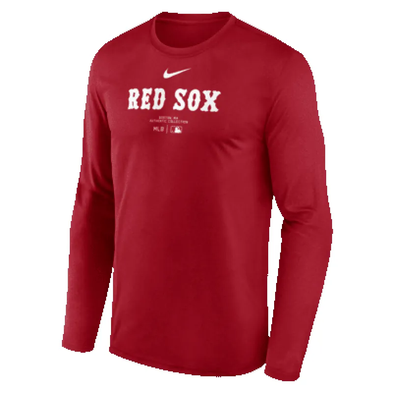 Boston Red Sox Authentic Collection Practice Men's Nike Dri-FIT MLB Long-Sleeve T-Shirt sold by Nike