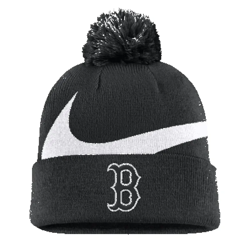 Boston Red Sox Peak Men's Nike MLB Cuffed Pom Beanie sold by Nike
