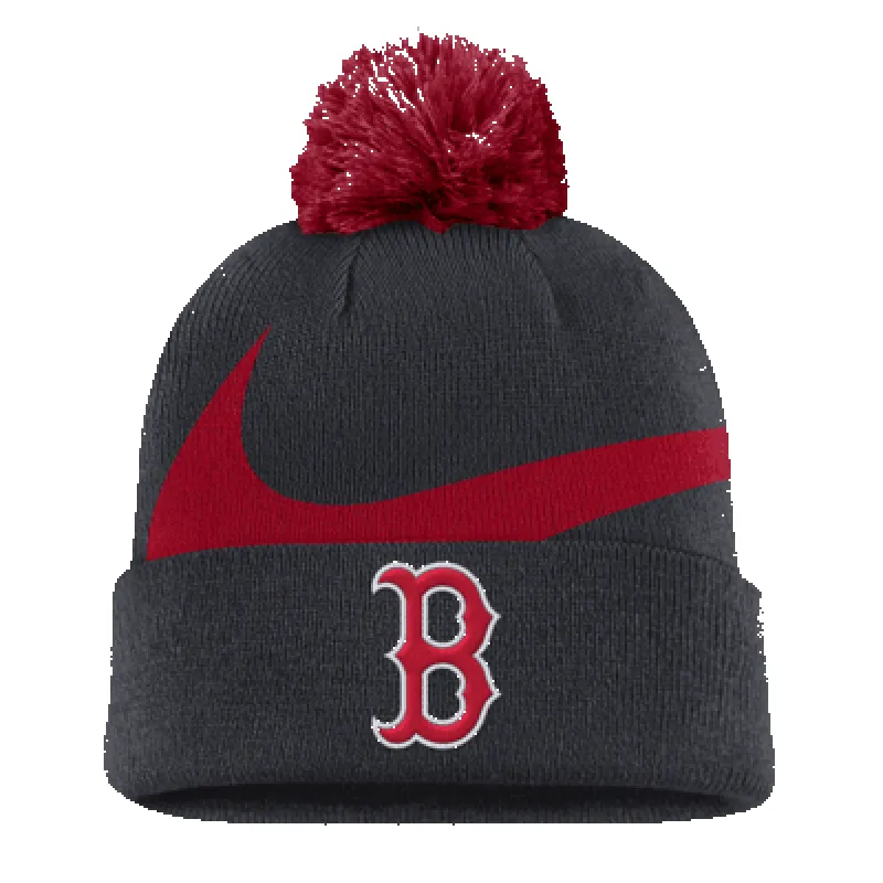Boston Red Sox Peak Men's Nike MLB Cuffed Pom Beanie sold by Nike