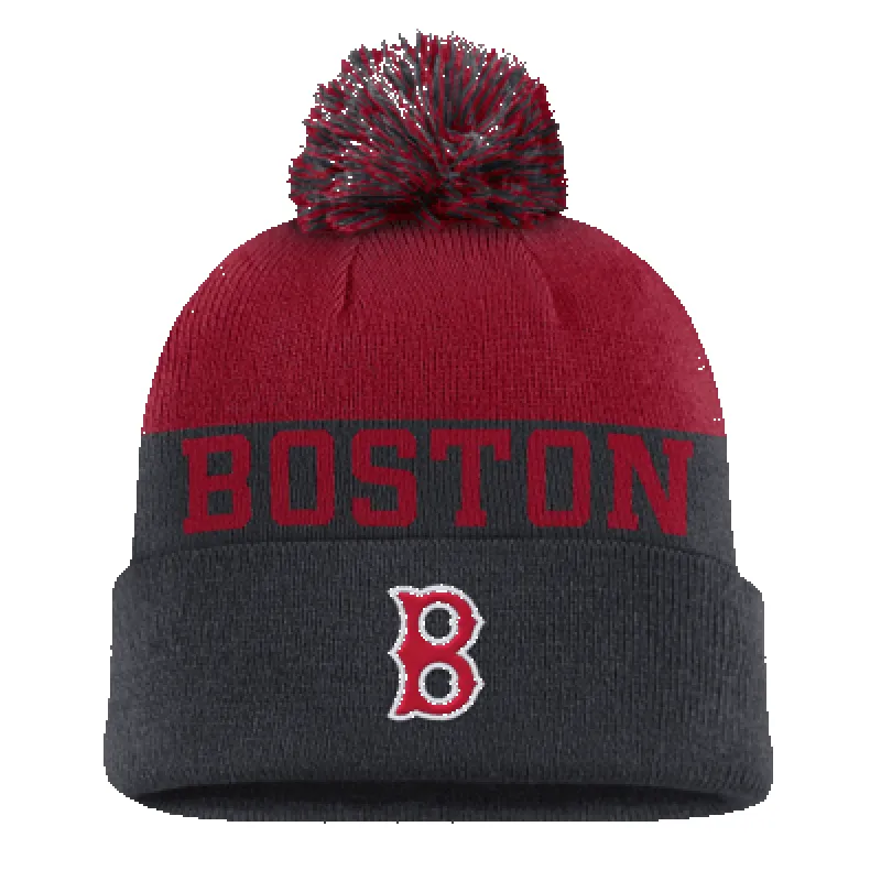 Boston Red Sox Rewind Peak Men's Nike MLB Cuffed Pom Beanie sold by Nike