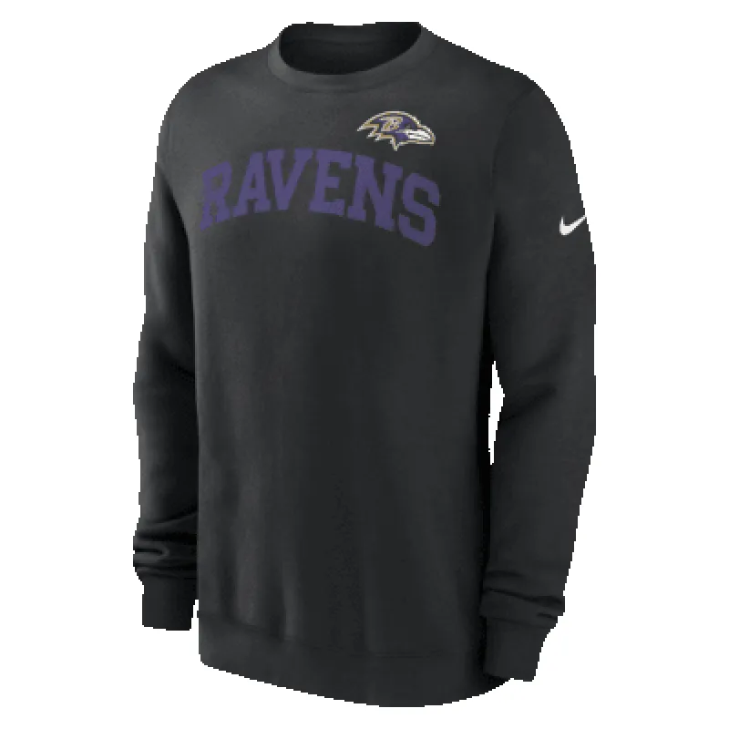 Baltimore Ravens Club Men's Nike NFL Pullover Crew made by Nike