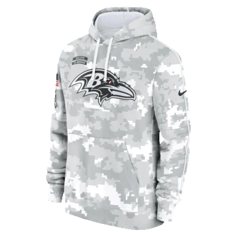 Baltimore Ravens Salute to Service Primary Edge Club Men's Nike NFL Pullover Hoodie sold by Nike