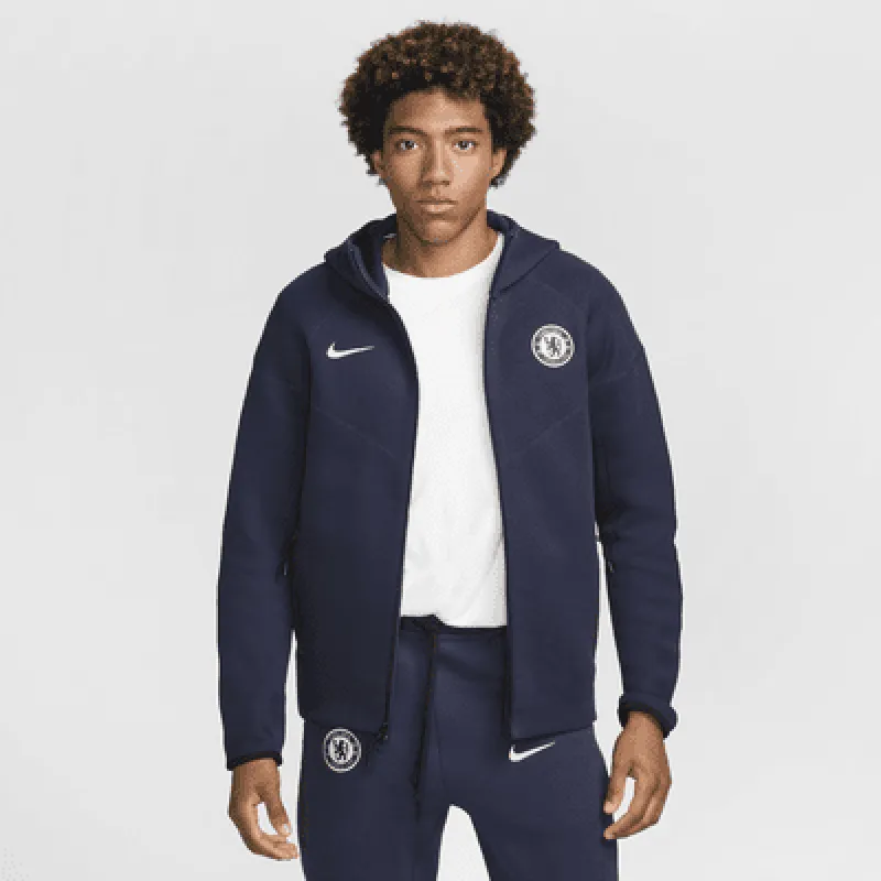 Chelsea FC Tech Fleece Windrunner Men's Nike Soccer Full-Zip Hoodie made by Nike