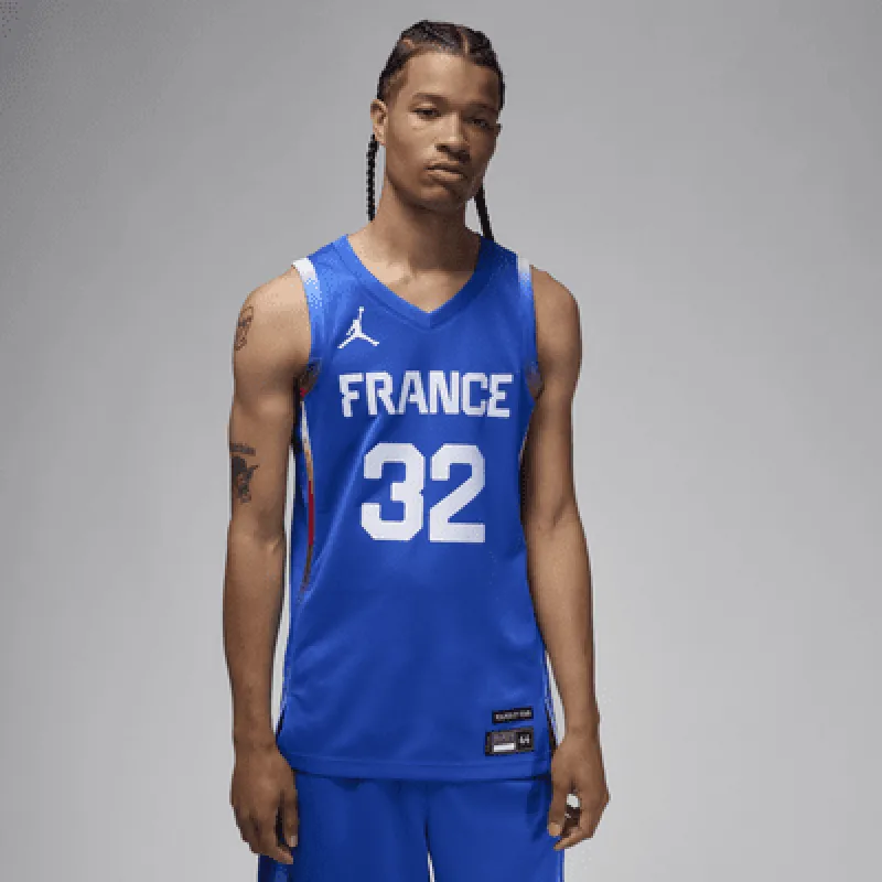 Victor Wembanyama France Limited Road Men's Jordan Basketball Replica Jersey made by Nike
