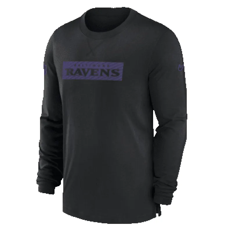 Baltimore Ravens Sideline Player Team Issue Men’s Nike Dri-FIT Long-Sleeve Top sold by Nike
