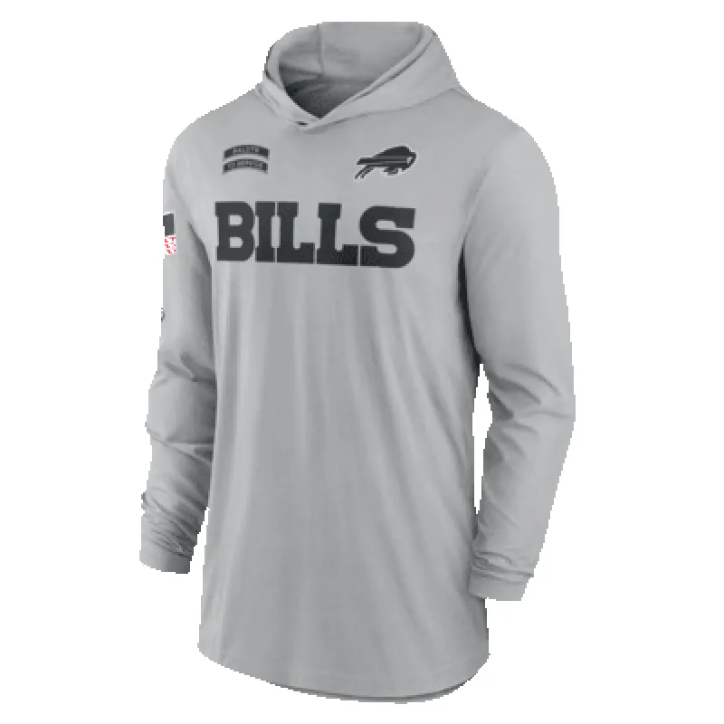 Buffalo Bills Salute to Service Edge Mascot Lockup Men’s Nike Dri-FIT NFL Long-Sleeve Hooded Top sold by Nike