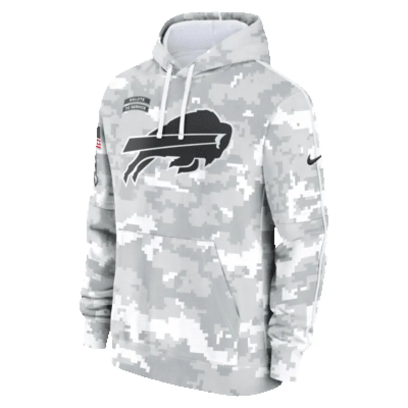 Buffalo Bills Salute to Service Primary Edge Club Men's Nike NFL Pullover Hoodie sold by Nike