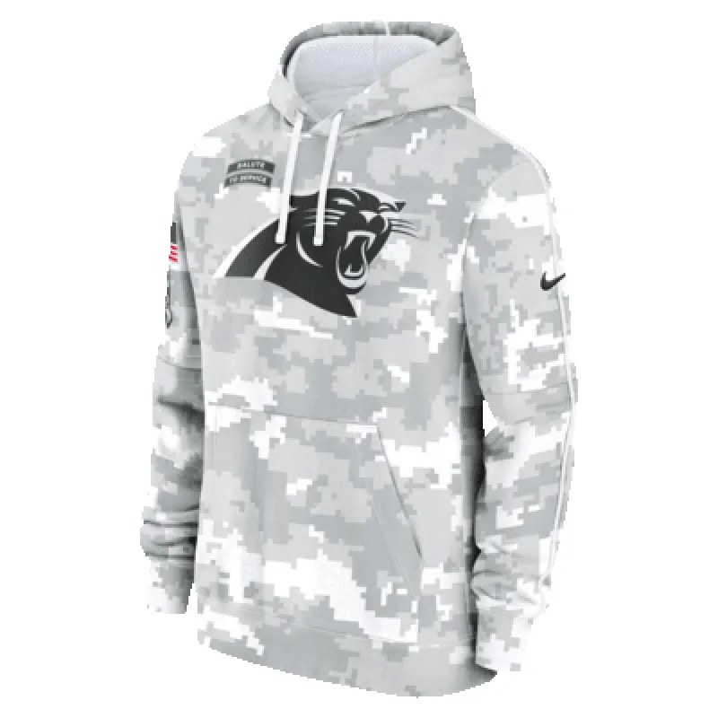 Carolina Panthers Salute to Service Primary Edge Club Men's Nike NFL Pullover Hoodie sold by Nike