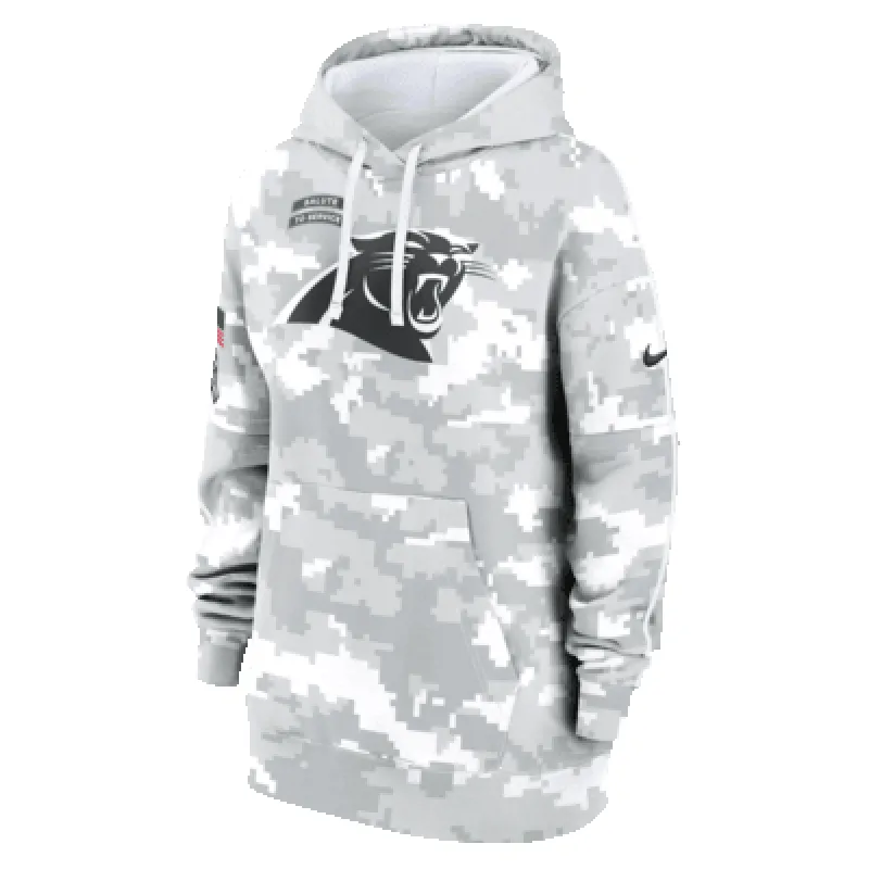 Carolina Panthers Salute to Service Primary Edge Club Women's Nike NFL Pullover Hoodie sold by Nike