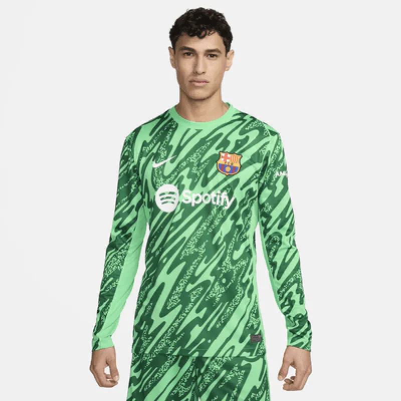 FC Barcelona 2024/25 Stadium Goalkeeper Men's Nike Soccer Replica Long-Sleeve Jersey sold by Nike