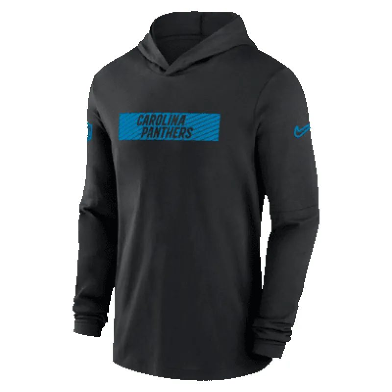 Carolina Panthers Sideline Men's Nike Dri-FIT NFL Long-Sleeve Hooded Top sold by Nike