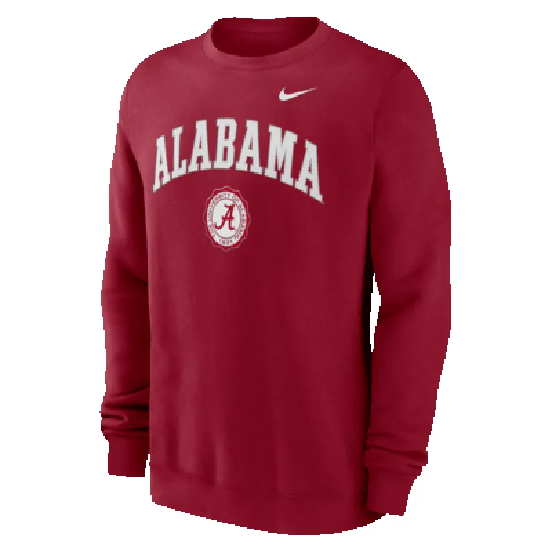 Alabama Crimson Tide Arched Seal Men's Nike College Pullover Crew sold by Nike