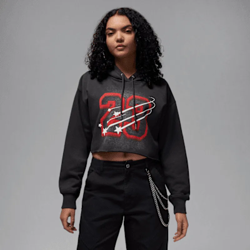 Jordan Flight Fleece Women's Cropped Satin-Lined Hoodie sold by Nike