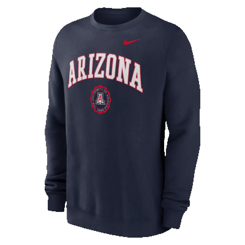 Arizona Wildcats Arched Seal Men's Nike College Pullover Crew sold by Nike