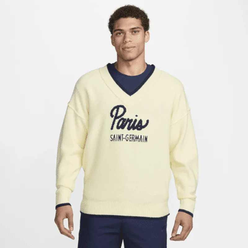 Paris Saint-Germain Tech Pack Men's Nike Soccer Knit Sweater made by Nike