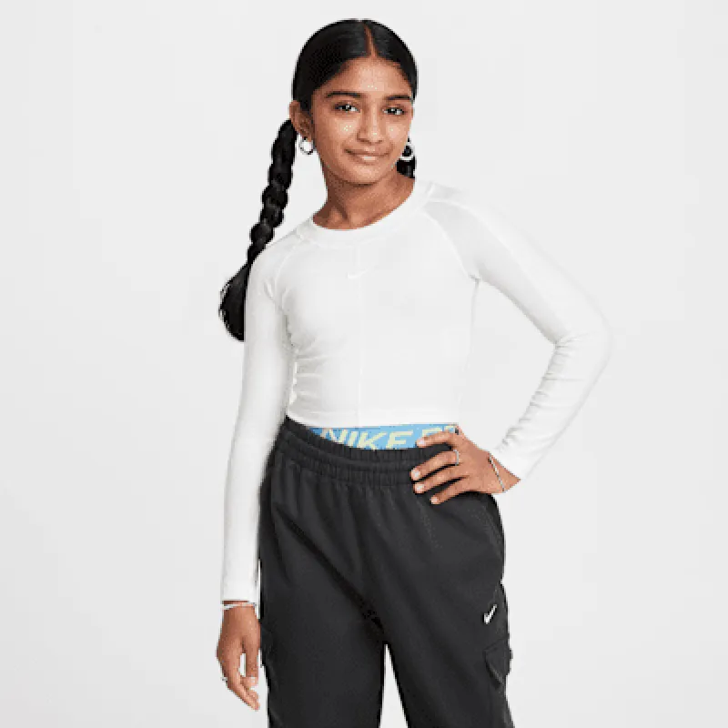 Nike Sportswear Girls' Cropped Long-Sleeve Top sold by Nike