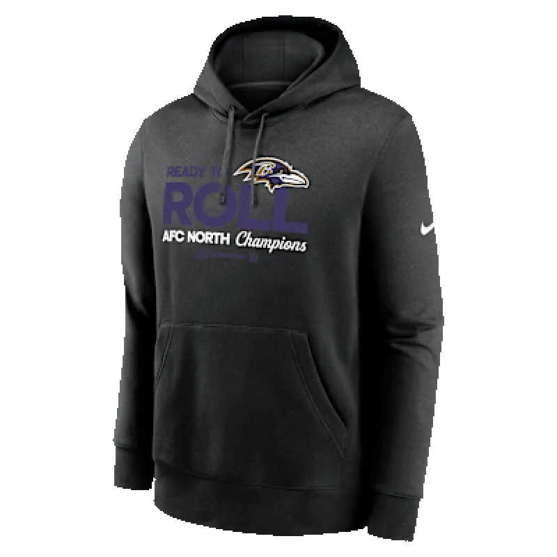Baltimore Ravens 2024 AFC North Champions Trophy Collection Men's Nike NFL Pullover Hoodie sold by Nike