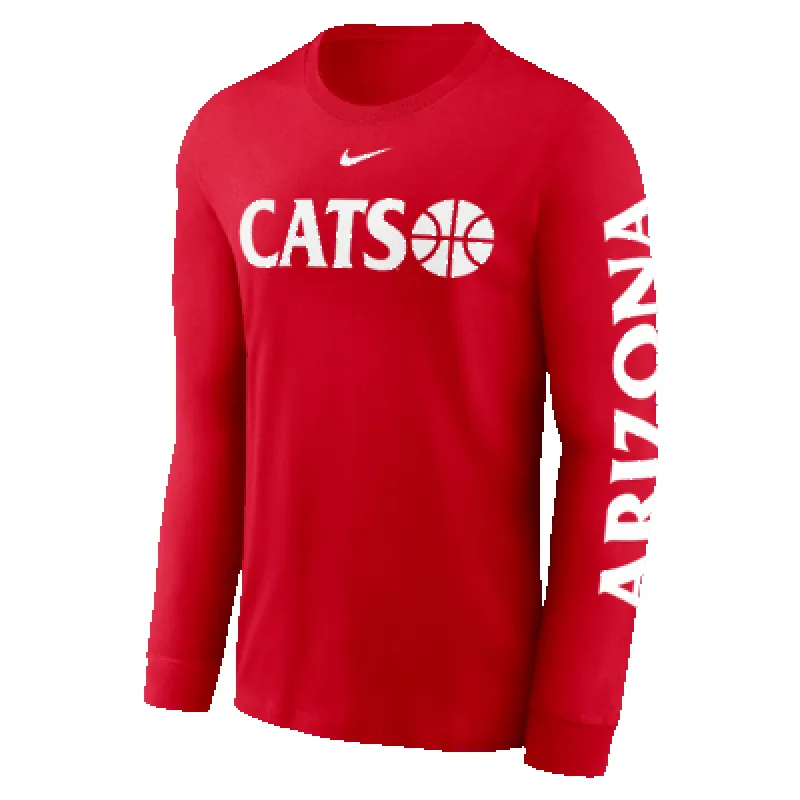 Arizona Wildcats Basketball Icon Men's Nike College Long-Sleeve T-Shirt sold by Nike