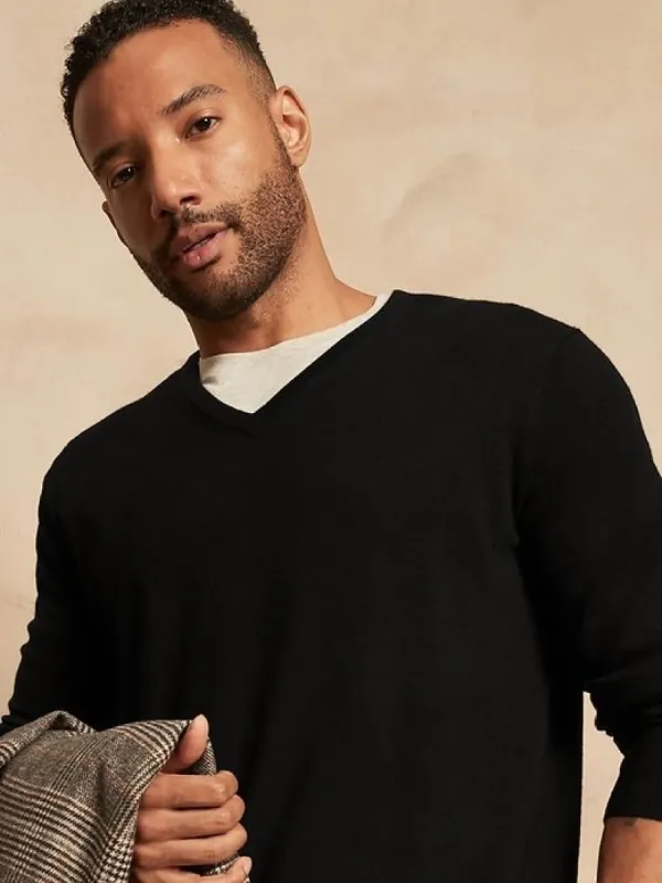 Italian Merino V-Neck Sweater sold by Banana Republic