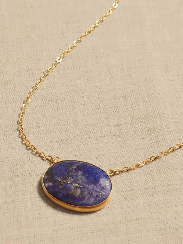 Mykonos Lapis Pendant Necklace | Aureus + Argent sold by Banana Republic