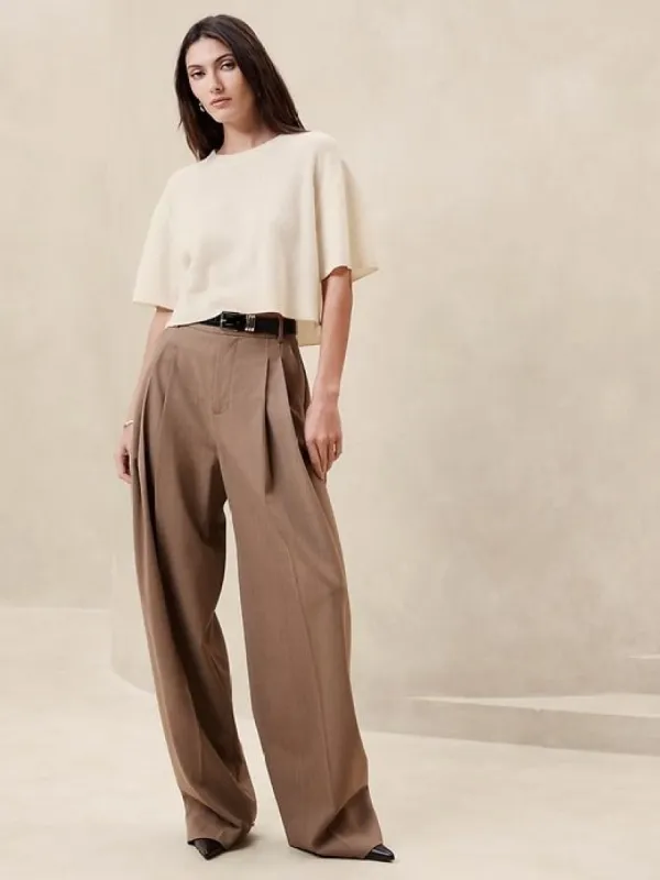 Luna Cropped Cashmere Sweater Polo sold by Banana Republic