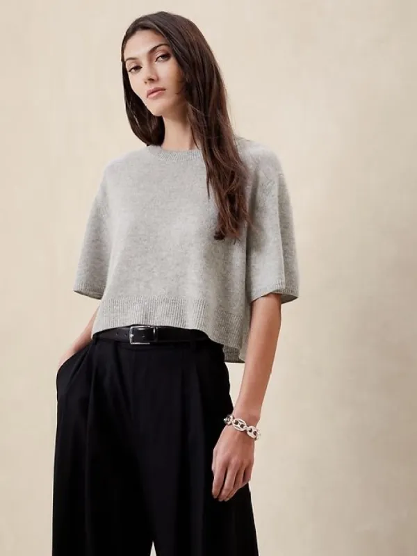 Luna Cropped Cashmere Sweater Polo sold by Banana Republic