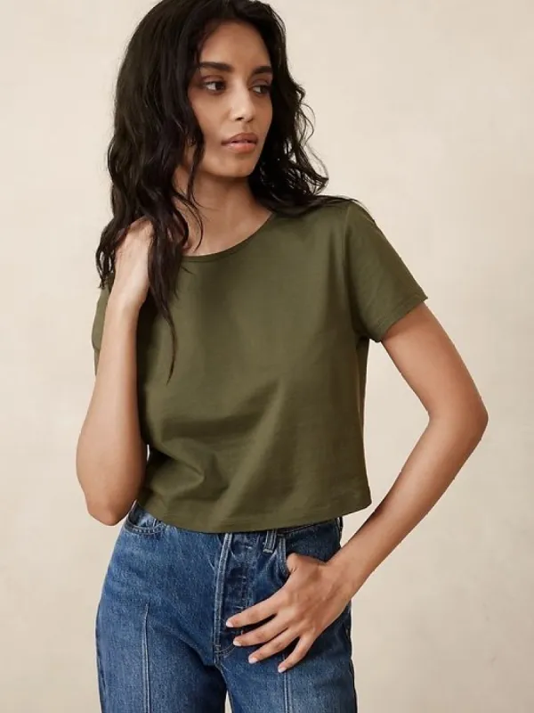 Supima® Boxy T-Shirt sold by Banana Republic