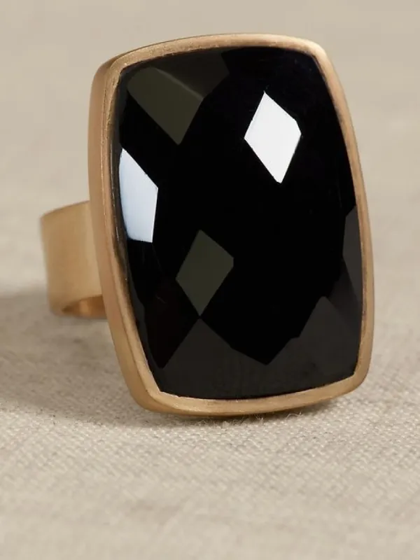 Remy Rectangle Stone Ring | Aureus + Argent sold by Banana Republic