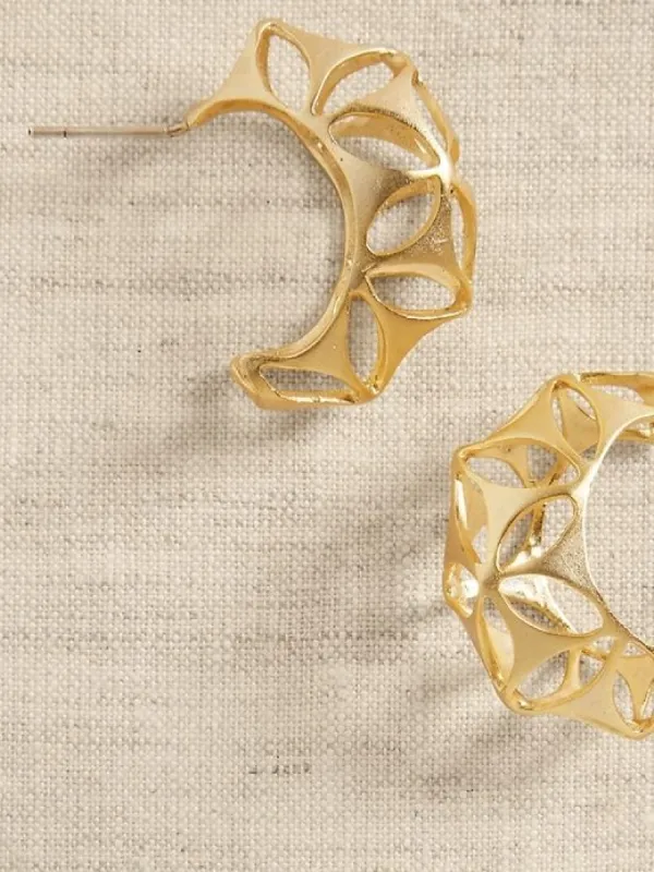 Cabochon Hoop Earrings | Marina Massone sold by Banana Republic