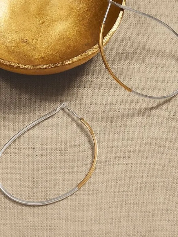 Lina Oval Hoop Earrings | Aureus + Argent sold by Banana Republic