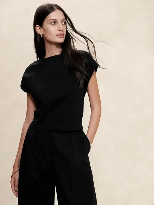 Heavy Cotton Boat-Neck T-Shirt sold by Banana Republic