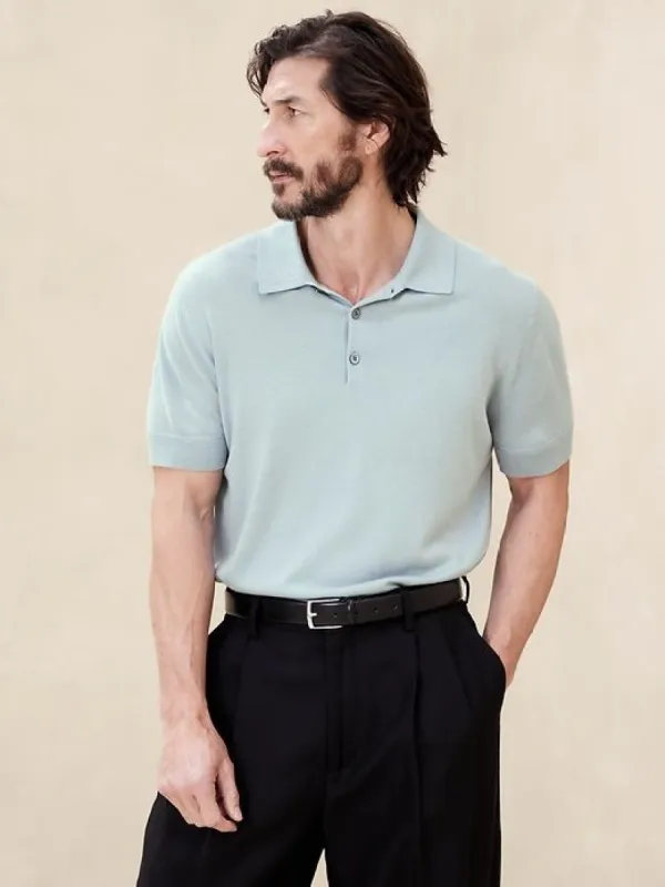 Stokke Cashmere-Silk Sweater Polo sold by Banana Republic