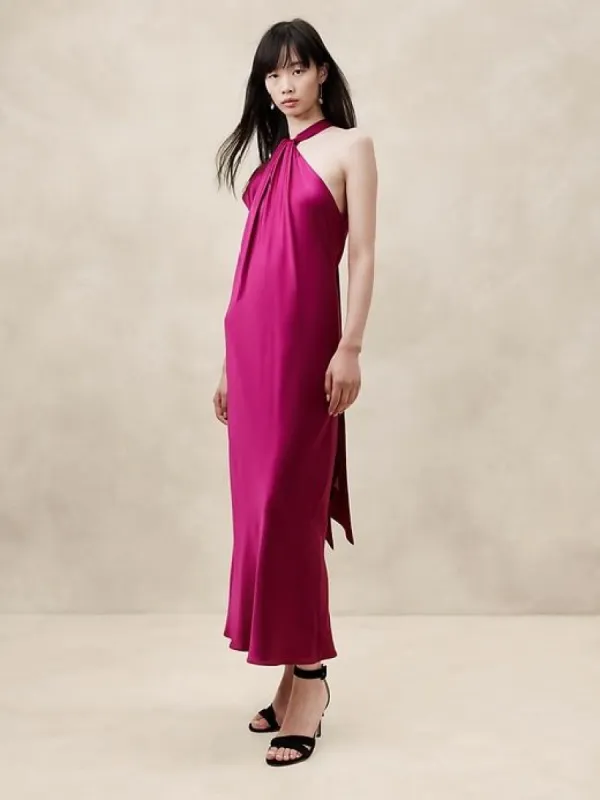 Kaia Silk Midi Dress sold by Banana Republic